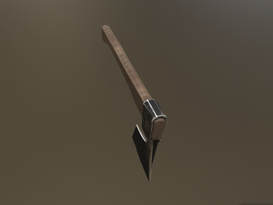 Работы: 3d модель охотничего топора
