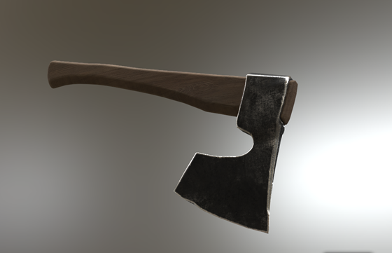 Работы: 3d модель охотничего топора