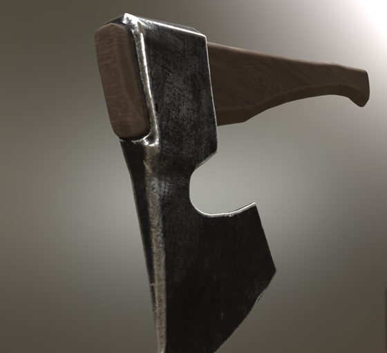 Работы: 3d модель охотничего топора