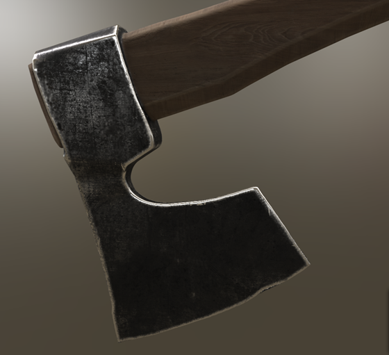 Работы: 3d модель охотничего топора