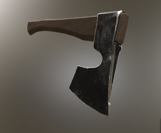 Работы: 3d модель охотничего топора