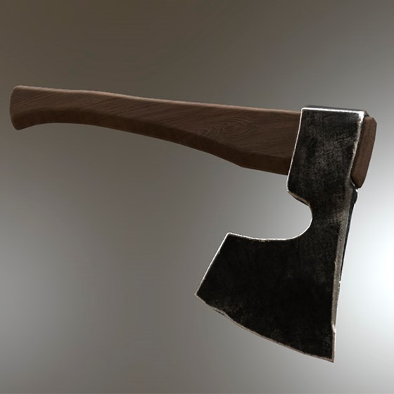 Работы: 3d модель охотничего топора