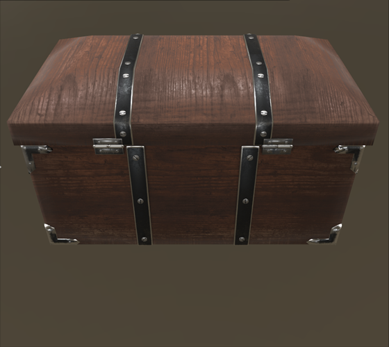 Работы: 3d модель старого сундука