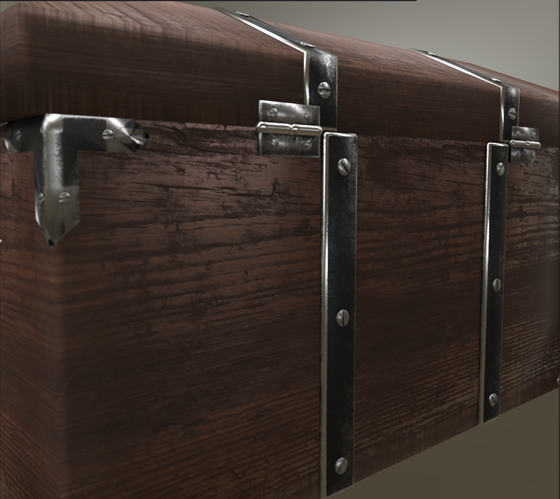 Работы: 3d модель старого сундука