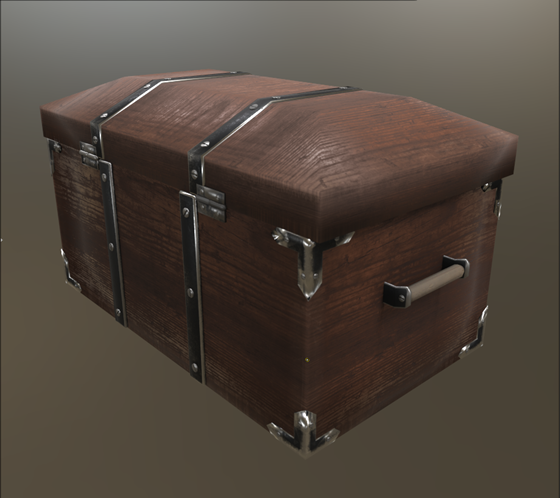 Работы: 3d модель старого сундука