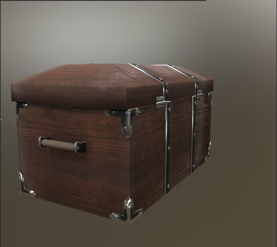 Работы: 3d модель старого сундука