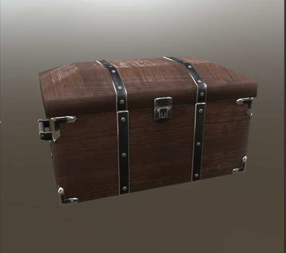 Работы: 3d модель старого сундука