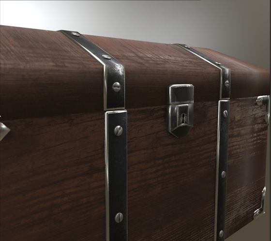 Работы: 3d модель старого сундука