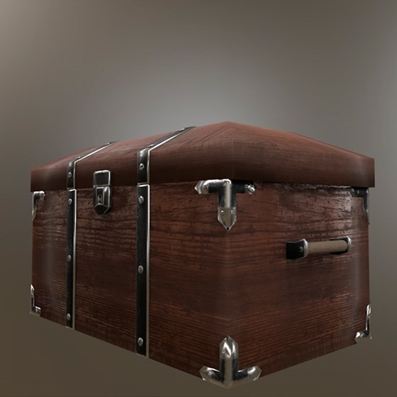 Работы: 3d модель старого сундука